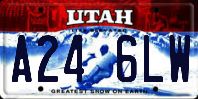 UT license plate A246LW