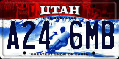 UT license plate A246MB