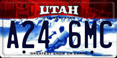 UT license plate A246MC
