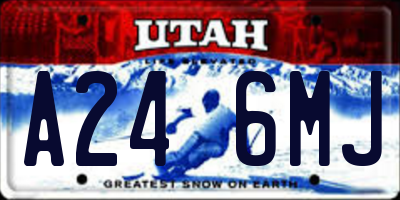 UT license plate A246MJ