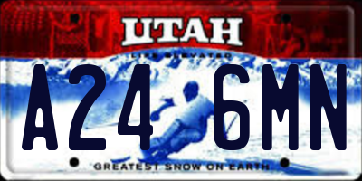 UT license plate A246MN
