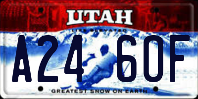 UT license plate A246OF