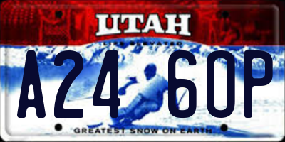 UT license plate A246OP