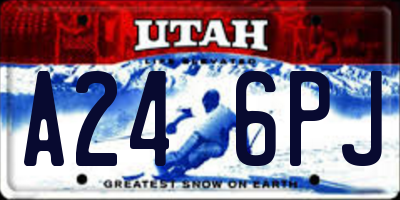UT license plate A246PJ