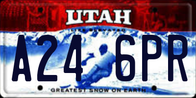 UT license plate A246PR