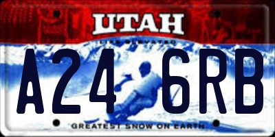 UT license plate A246RB