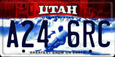 UT license plate A246RC