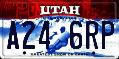 UT license plate A246RP