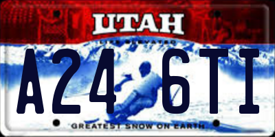 UT license plate A246TI