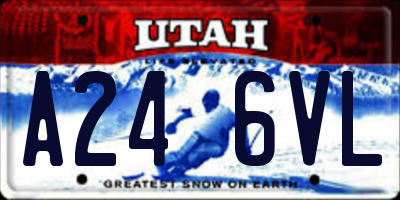 UT license plate A246VL