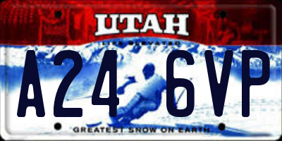 UT license plate A246VP