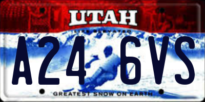 UT license plate A246VS