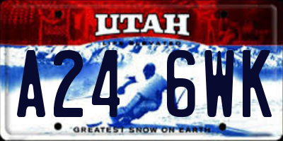 UT license plate A246WK