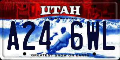 UT license plate A246WL
