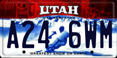 UT license plate A246WM