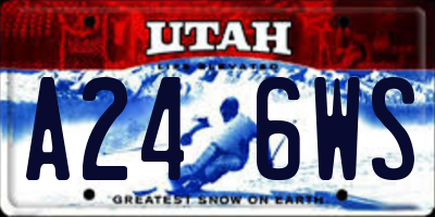 UT license plate A246WS