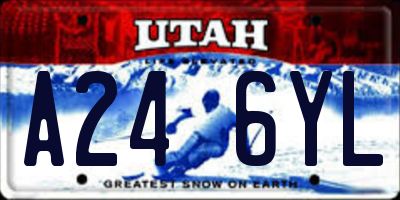 UT license plate A246YL