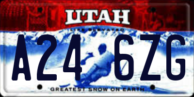 UT license plate A246ZG