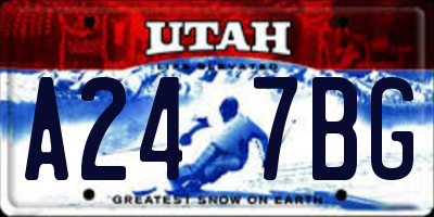 UT license plate A247BG