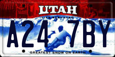 UT license plate A247BY