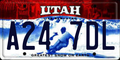 UT license plate A247DL