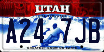 UT license plate A247JB