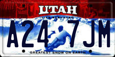 UT license plate A247JM