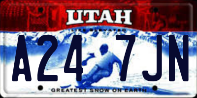 UT license plate A247JN