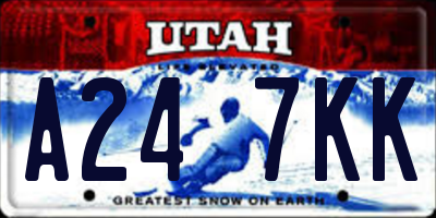 UT license plate A247KK