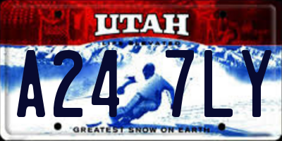 UT license plate A247LY
