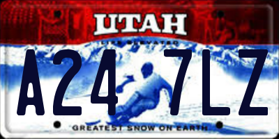 UT license plate A247LZ