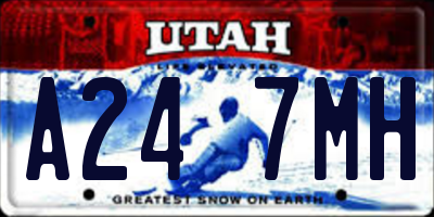 UT license plate A247MH