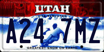 UT license plate A247MZ