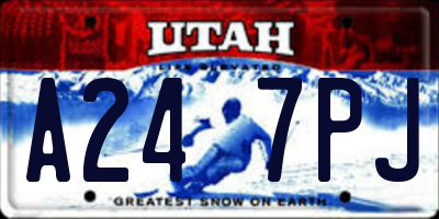 UT license plate A247PJ