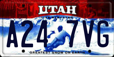UT license plate A247VG