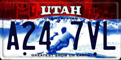 UT license plate A247VL
