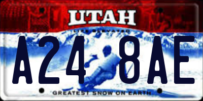 UT license plate A248AE