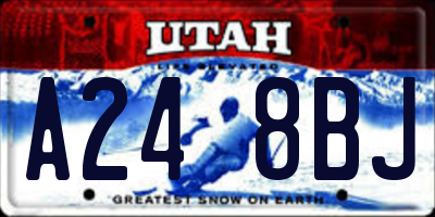 UT license plate A248BJ
