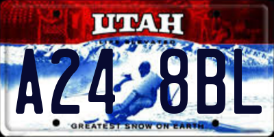 UT license plate A248BL