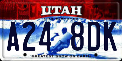 UT license plate A248DK