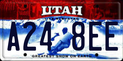 UT license plate A248EE