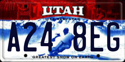UT license plate A248EG