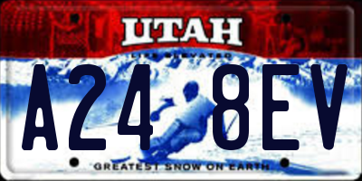 UT license plate A248EV