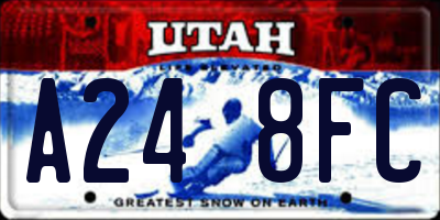 UT license plate A248FC