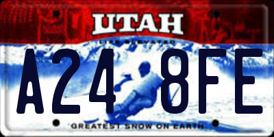 UT license plate A248FE