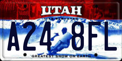 UT license plate A248FL