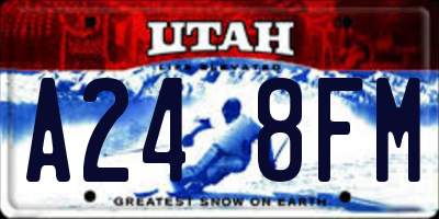 UT license plate A248FM