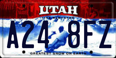 UT license plate A248FZ