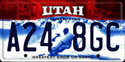 UT license plate A248GC