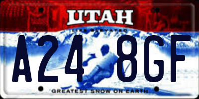 UT license plate A248GF